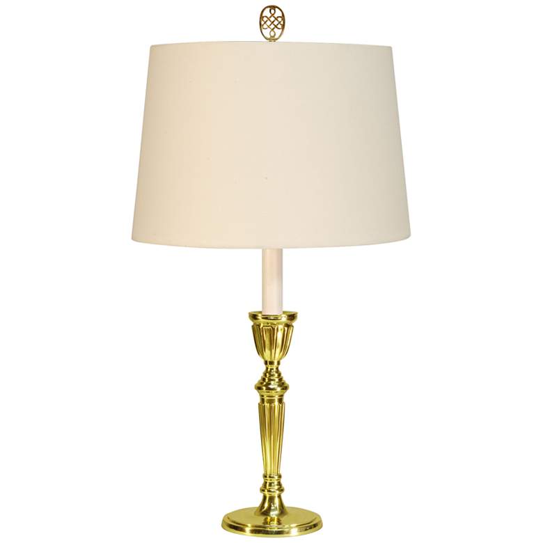 Image 2 Gloucester Candlestick 28" Polished Brass Traditional Table Lamp