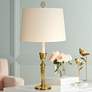 Gloucester Candlestick 28" Polished Brass Traditional Table Lamp