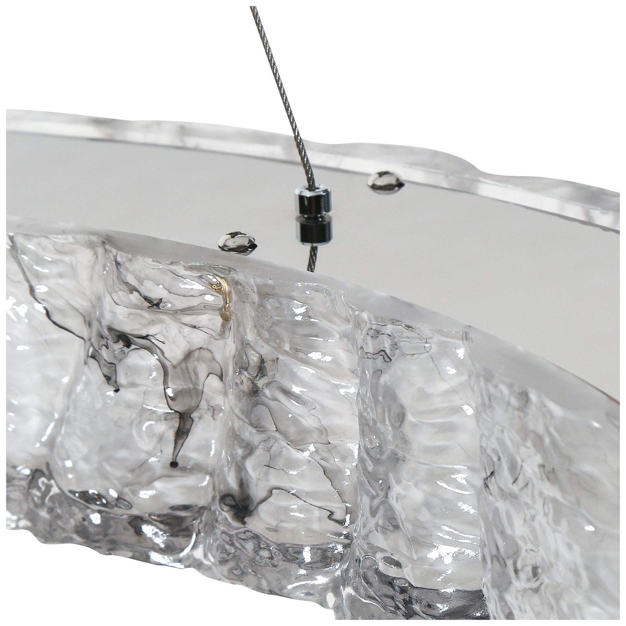 Image 4 Glovia 1-Light LED Resin Ring Chandelier - Made to Order more views