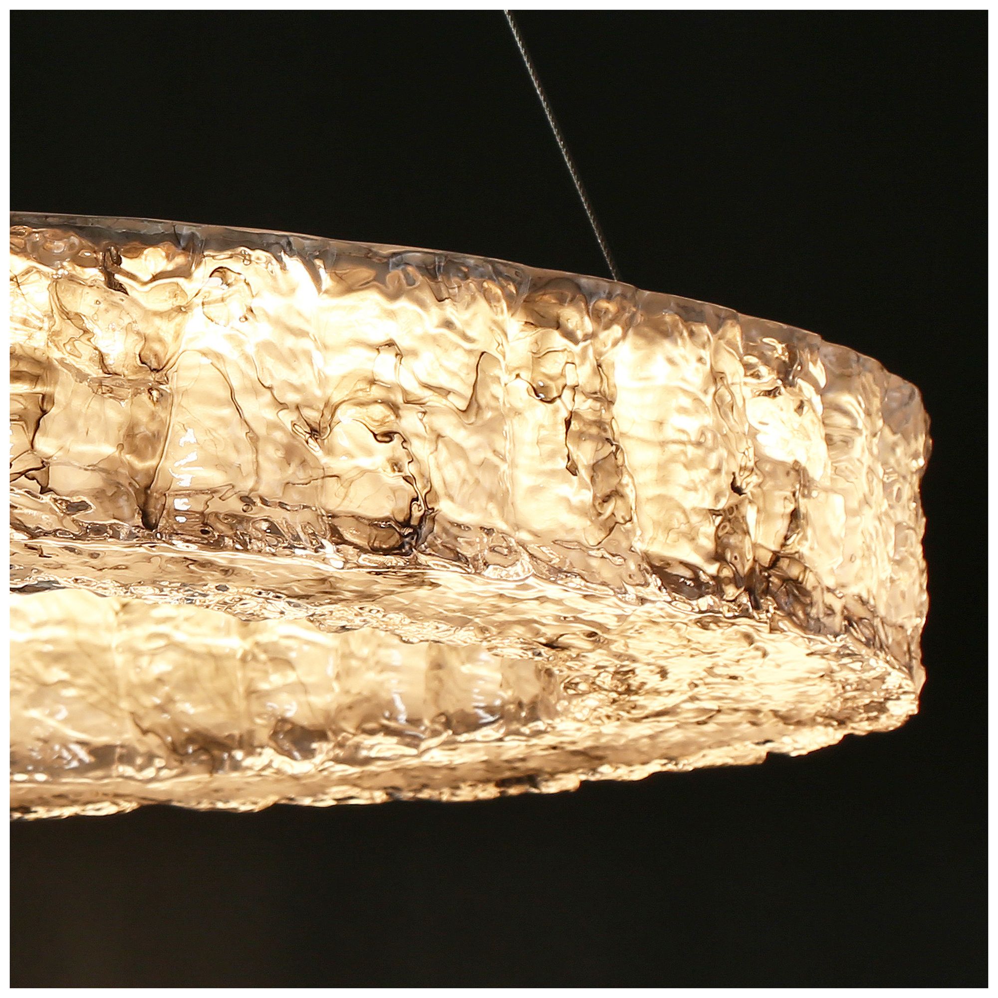 Glovia 1-Light LED Resin Ring Chandelier - Made to Order