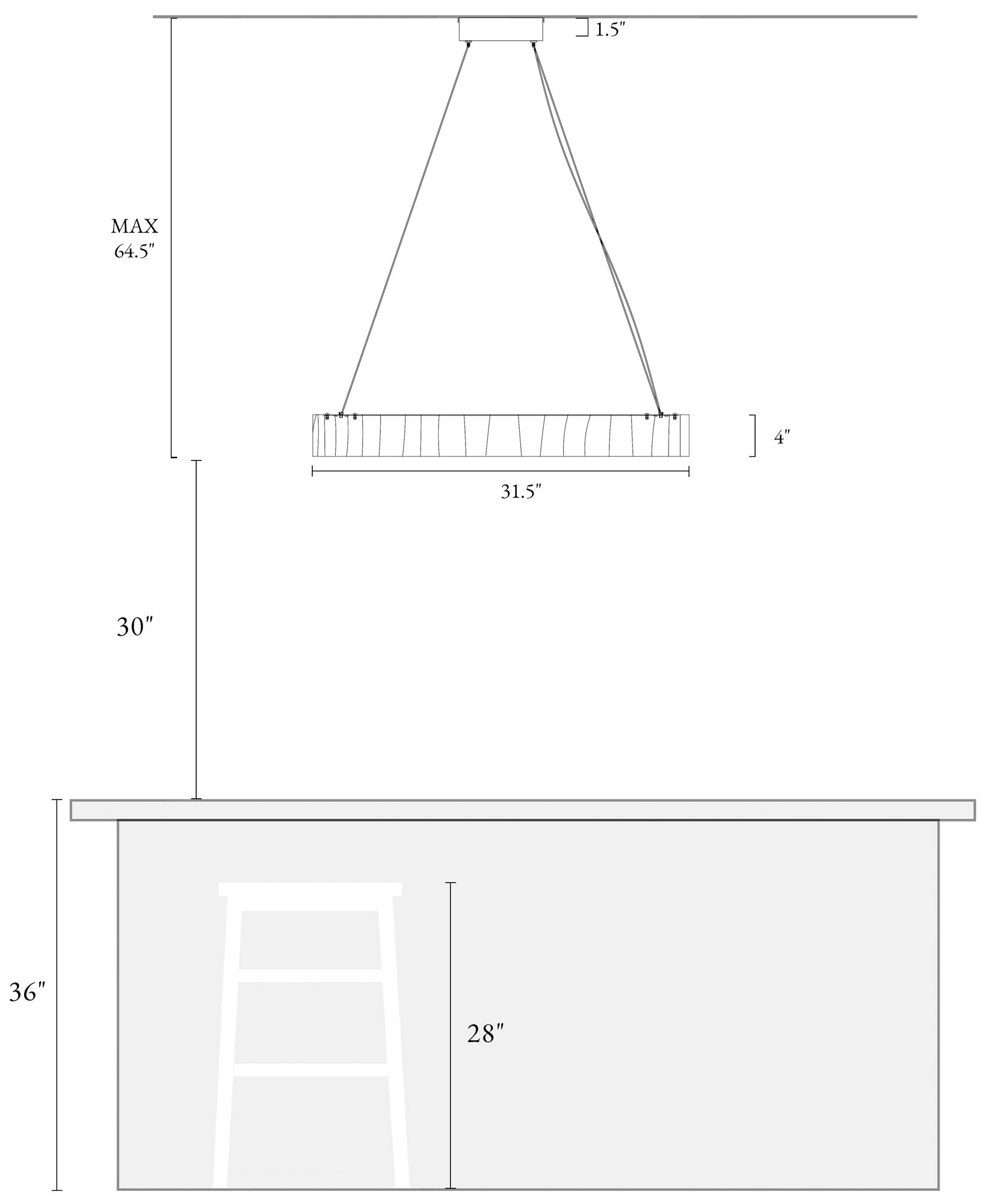 Glovia 1-Light LED Resin Ring Chandelier - Made to Order