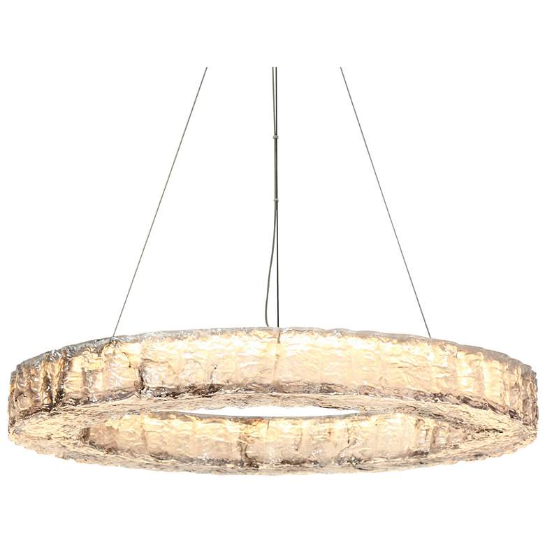 Image 1 Glovia 1-Light LED Resin Ring Chandelier