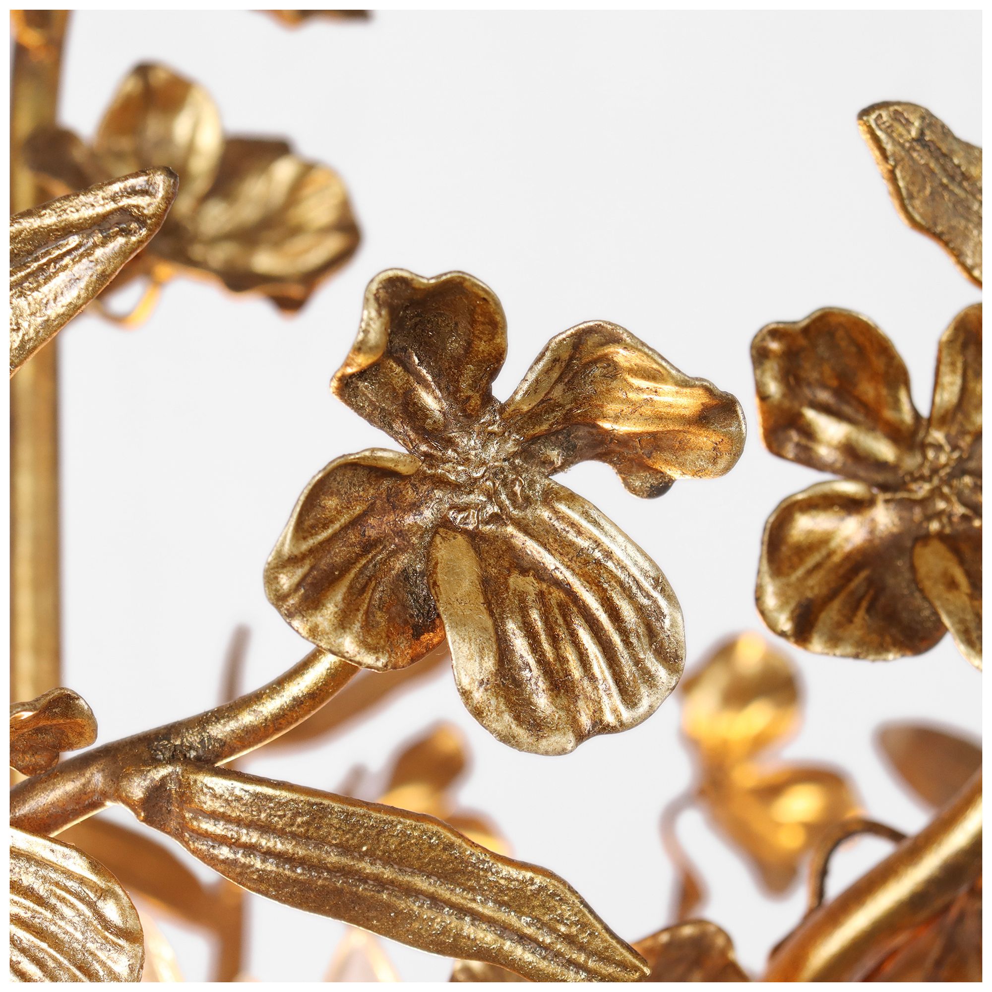 Image 2 Glovia 22.3" Wide Gold Leaf Floral 6-Light Chandelier more views