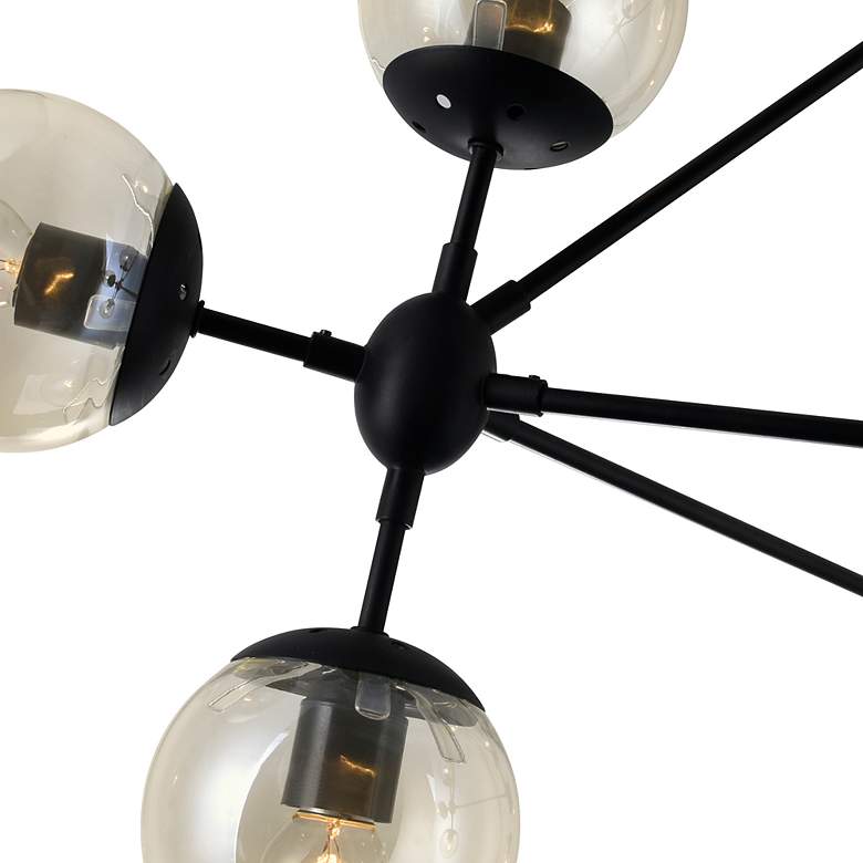 Image 3 Glow 10 Light Chandelier With Black Finish more views