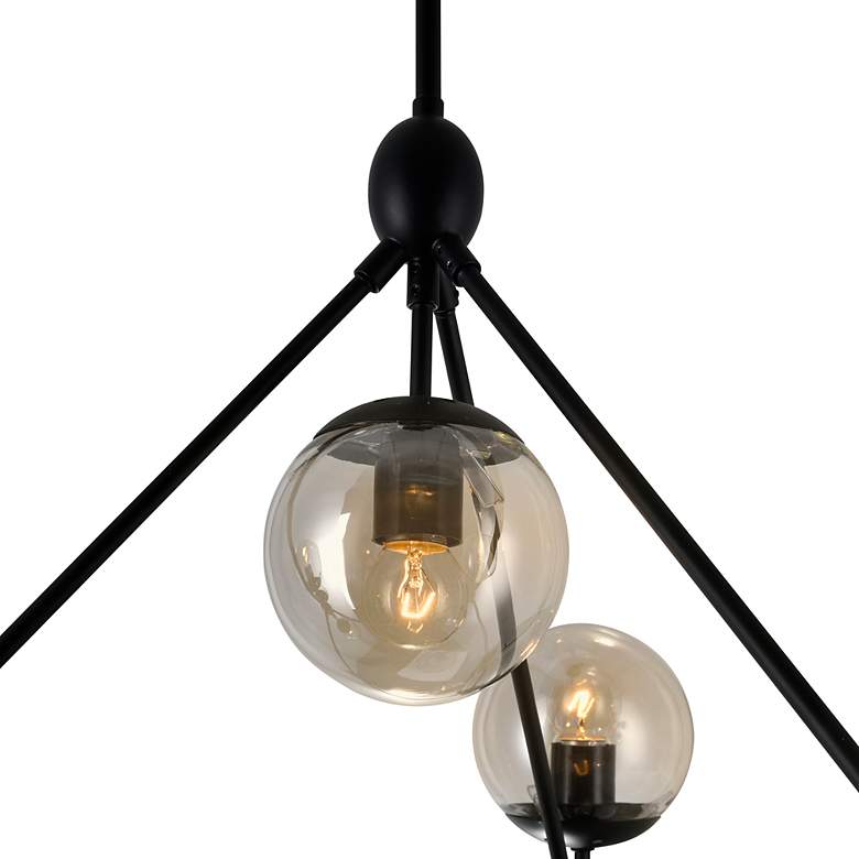 Image 4 Glow 10 Light Chandelier With Black Finish more views