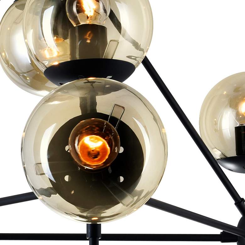 Image 5 Glow 10 Light Chandelier With Black Finish more views