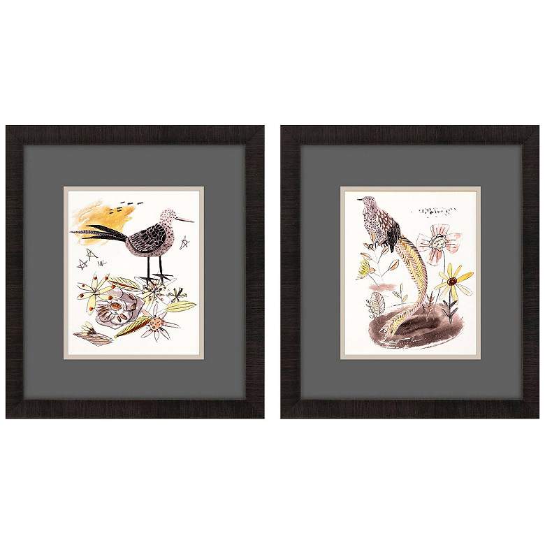 Image 1 Glowing Garden I 15"W x 17"H Framed Art Set of 2