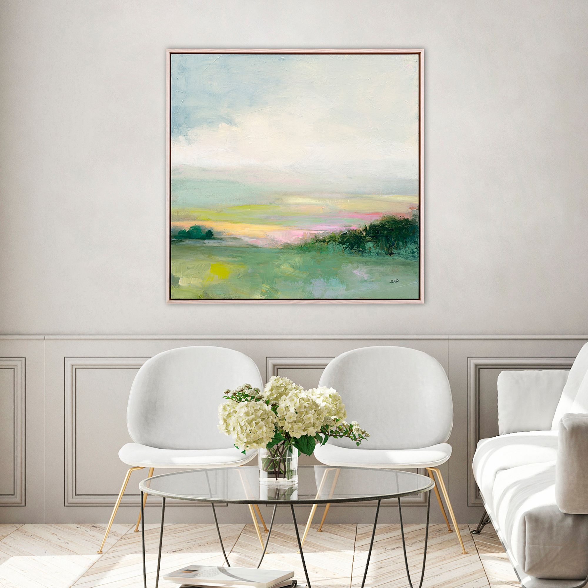 Glowing Valley 41" Square Giclee Framed Canvas Wall Art Image 5