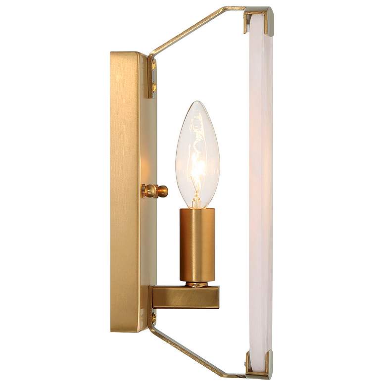 Image 3 Glowstone 10" High Legacy Brass Wall Sconce more views