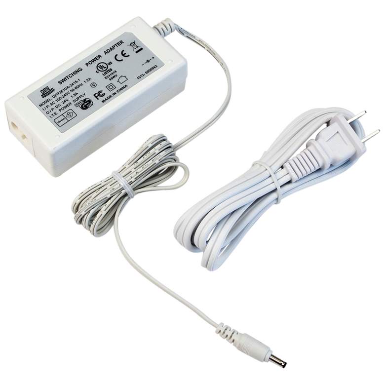 Image 1 GM Lighting White 12-Watt 24V Plug-In Power Supply
