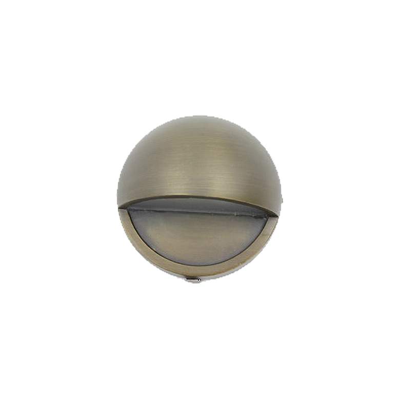 Image 1 Goalie 3 1/4" Wide Round Bronze Surface Step Light