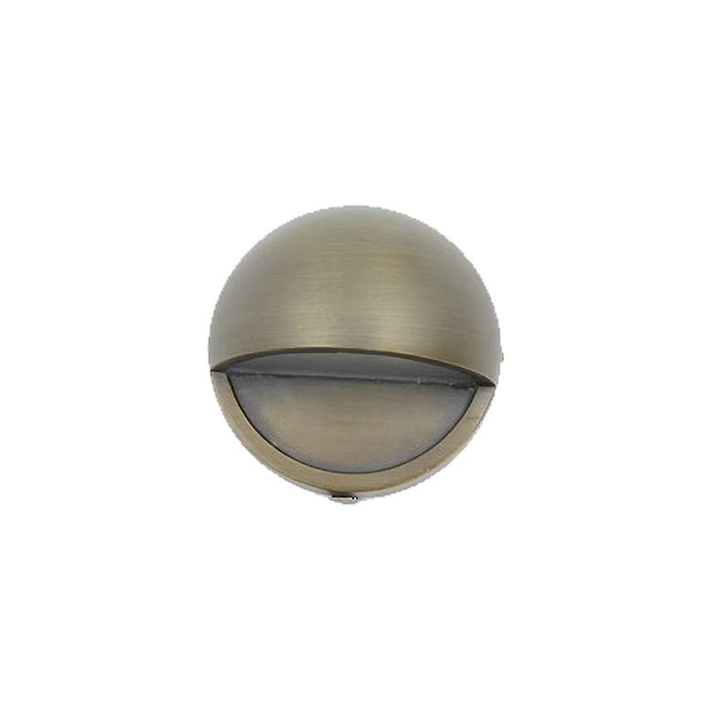 Image 1 Goalie 3 1/4 inch Wide Round Bronze Surface Step Light