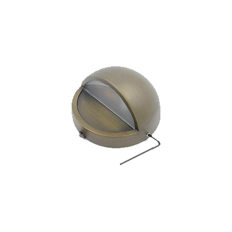 Image 2 Goalie 3 1/4" Wide Round Bronze Surface Step Light more views