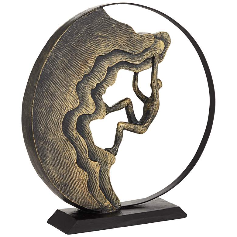 Image 1 Goals 12 1/2" High Matte Bronze Climbing Statue