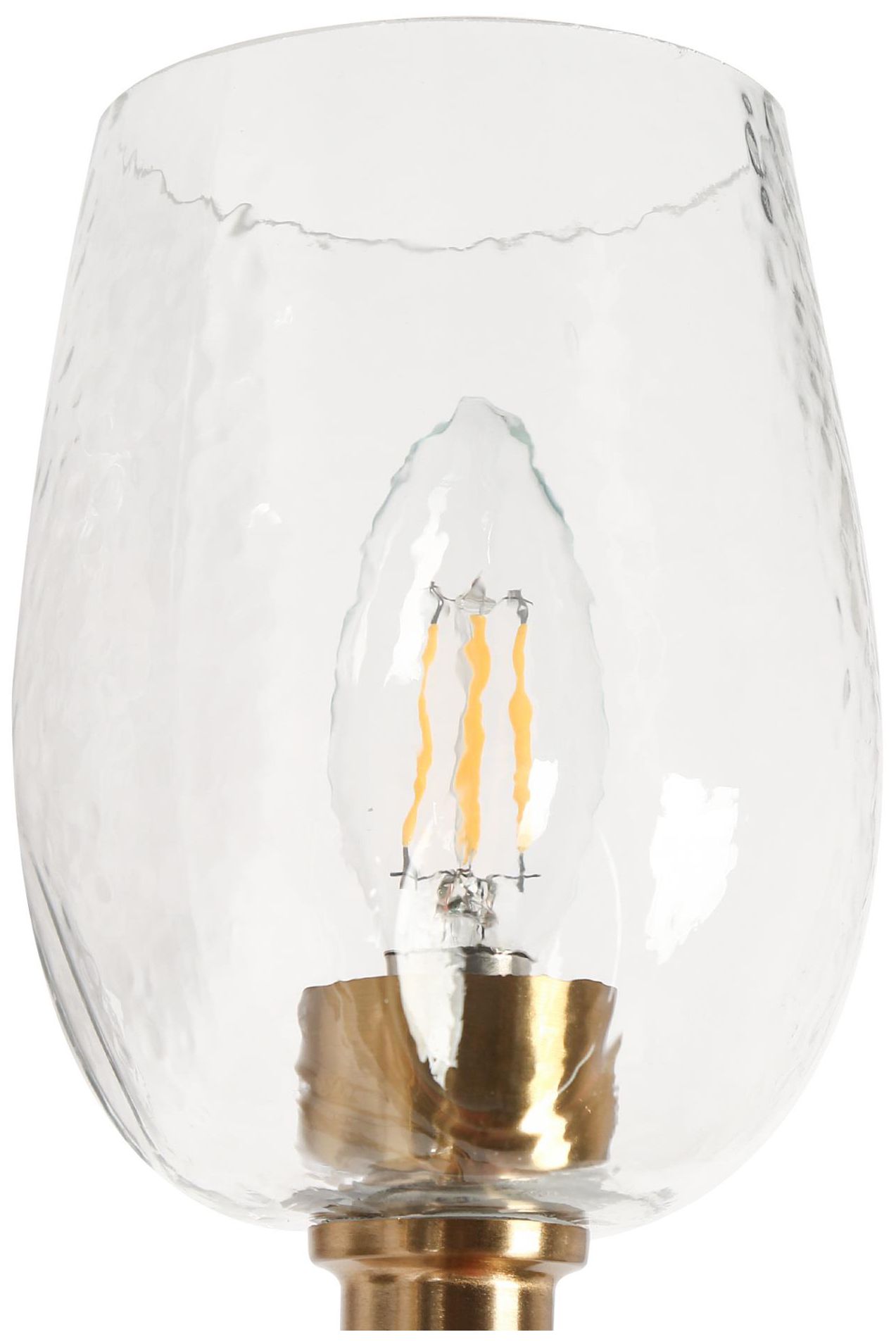Image 4 Goblet 13"W Brass Black 2-Light Hammered Glass Bathroom Vanity Light more views
