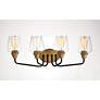 3_Goblet 26 1/4" Wide Antique Brass 4-Light Bath Light more views