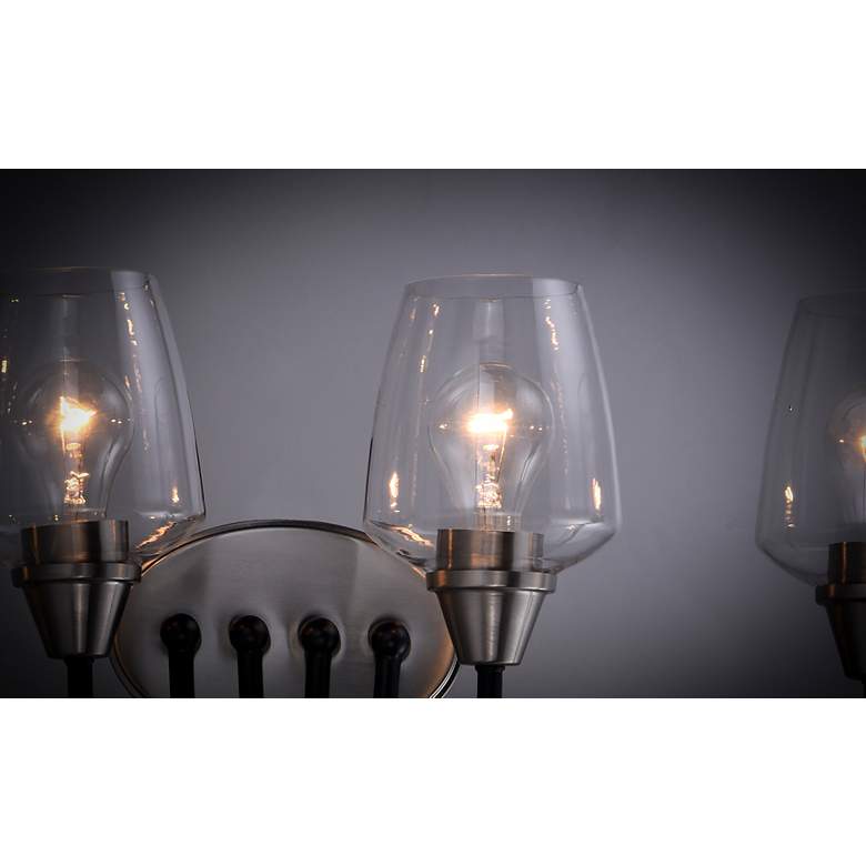 Image 3 Goblet 26 1/4" Wide Satin Nickel 4-Light Bath Light more views