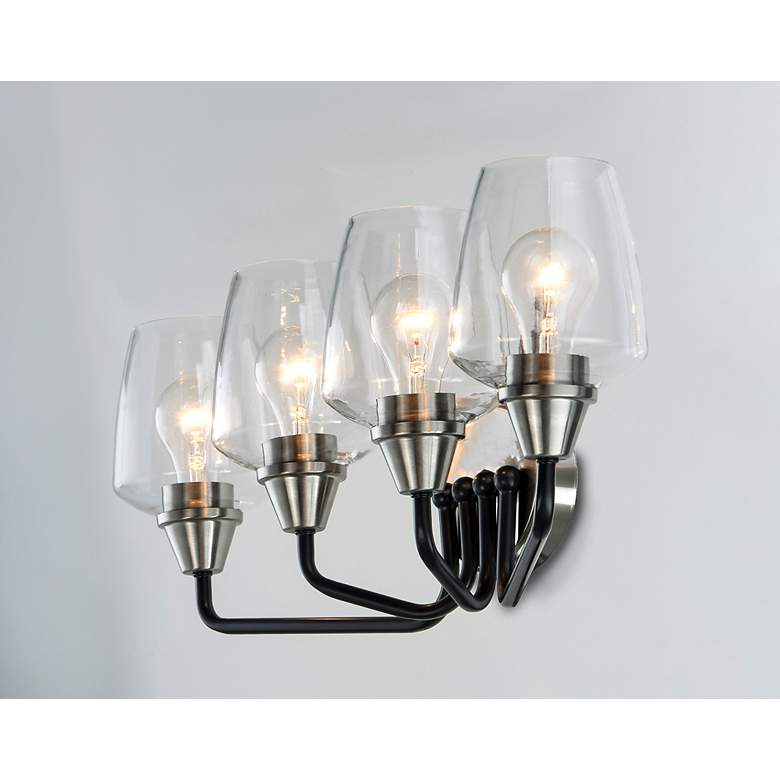 Image 4 Goblet 26 1/4" Wide Satin Nickel 4-Light Bath Light more views