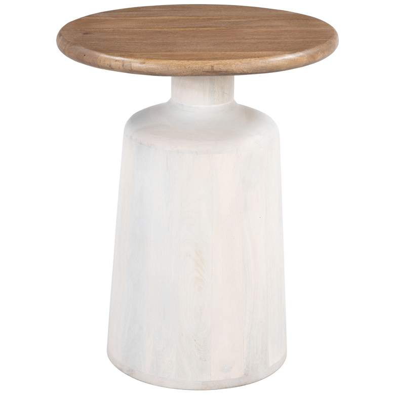 Image 1 Goblet Side Table Brown & White