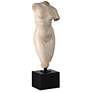 1_Goddess Venus 21 1/2" High Beige and Black Marble Sculpture
