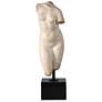 3_Goddess Venus 21 1/2" High Beige and Black Marble Sculpture more views
