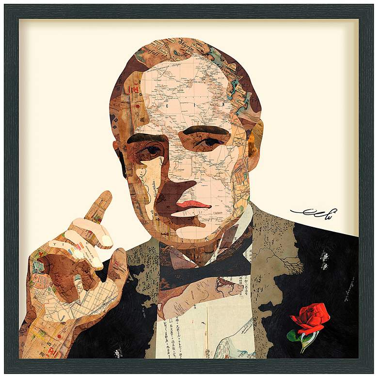 Image 2 Godfather 25" High Dimensional Collage Framed Wall Art
