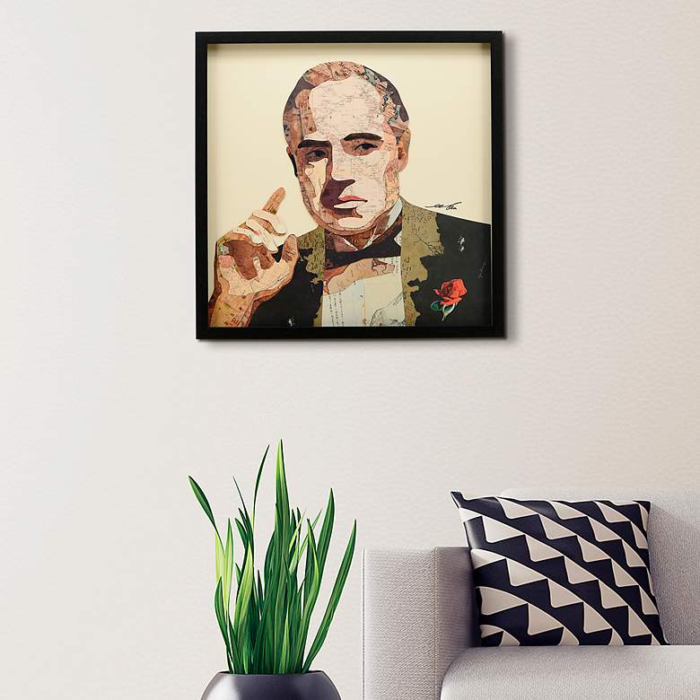 Image 5 Godfather 25" High Dimensional Collage Framed Wall Art more views