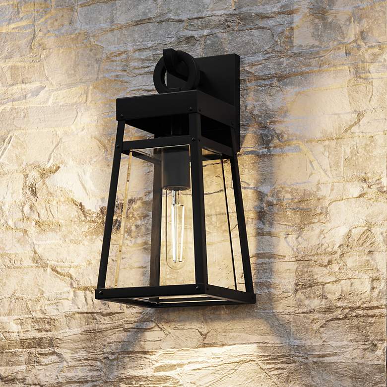 Image 1 Godfrey 1-Light Matte Black Outdoor Wall Lantern