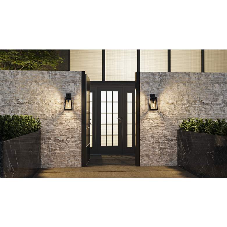 Image 6 Godfrey 1-Light Matte Black Outdoor Wall Lantern more views