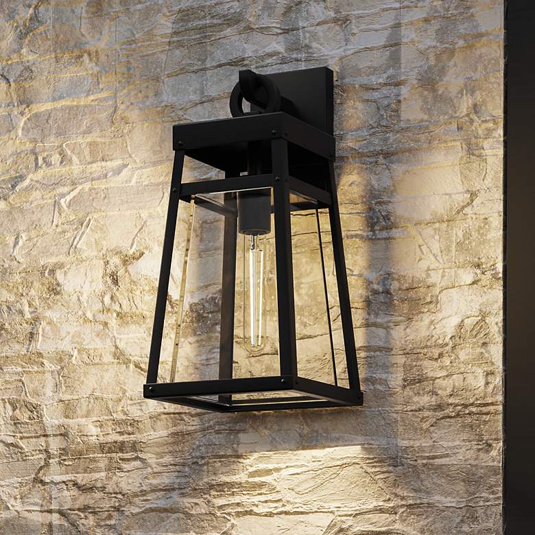 Image 1 Godfrey 1-Light Matte Black Outdoor Wall Lantern