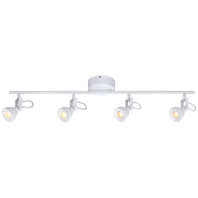 Image 1 Godwin LED 31 inch Wide White 4-Light Track Light for Ceiling or Wall