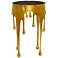 Gogh 16" Wide Metallic Gold Metal Drip Accent Table