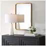 4_Gold 20" x 30" Concaved Slope Wall Mirror more views
