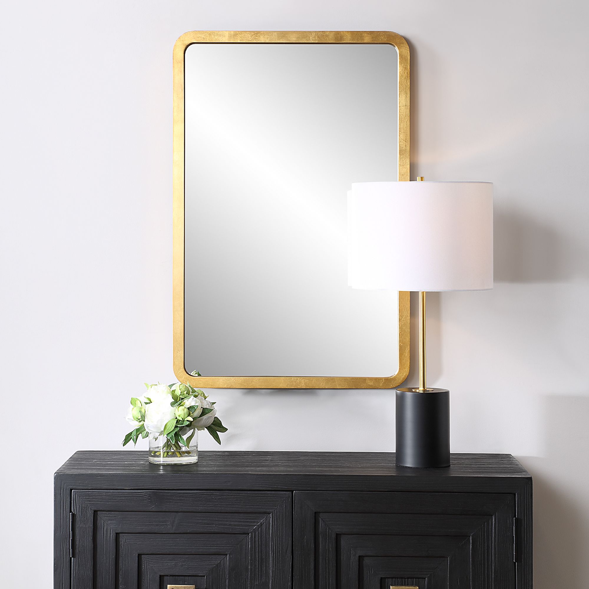 Gold 23 3/4" x 36" Rectangular Wall Mirror