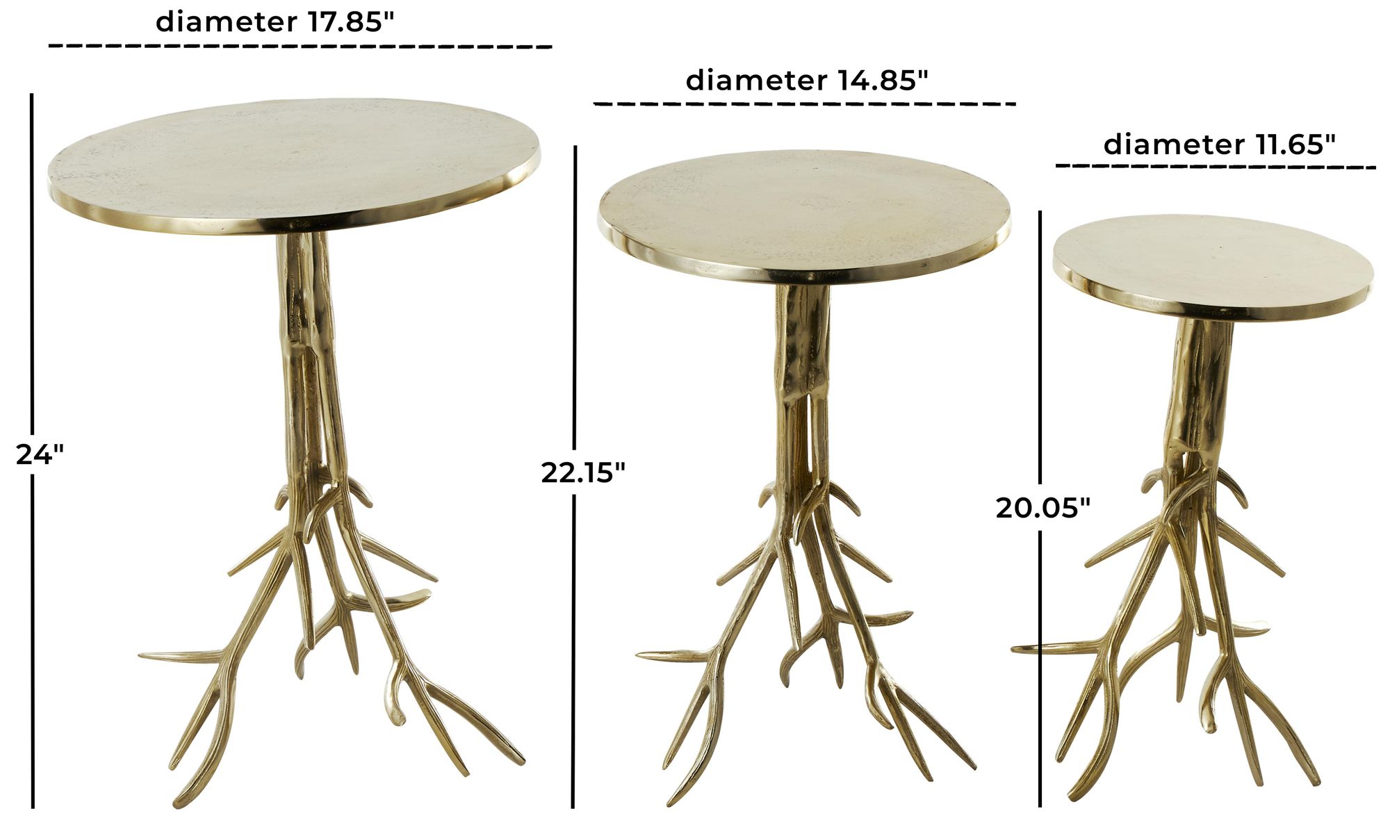 Image 7 Gold Aluminum Metal Contemporary Accent more views