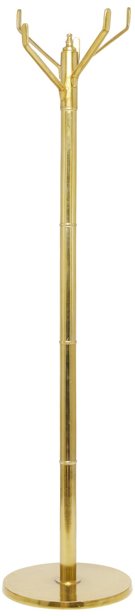 Image 2 Gold Aluminum Metal Contemporary Coat Rack, 15" x 15" x 69"