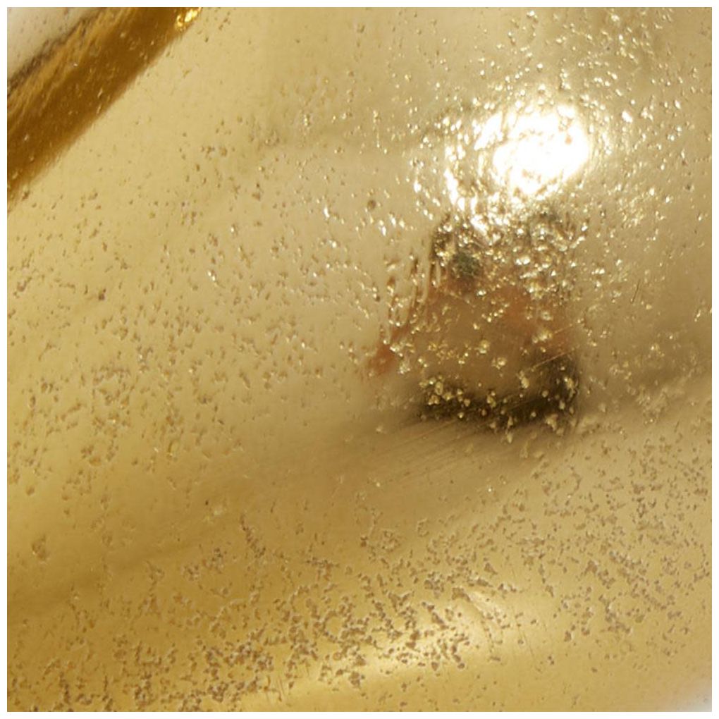 Gold Aluminum Metal Contemporary Sculpture, 11" x 11" x 12"