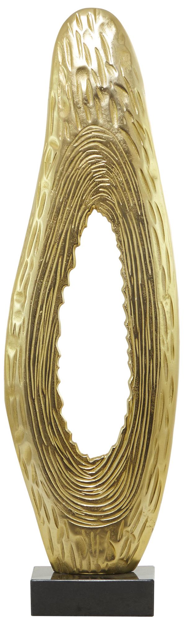 Image 2 Gold Aluminum Metal Contemporary Sculpture, 15" x 5" x 50"