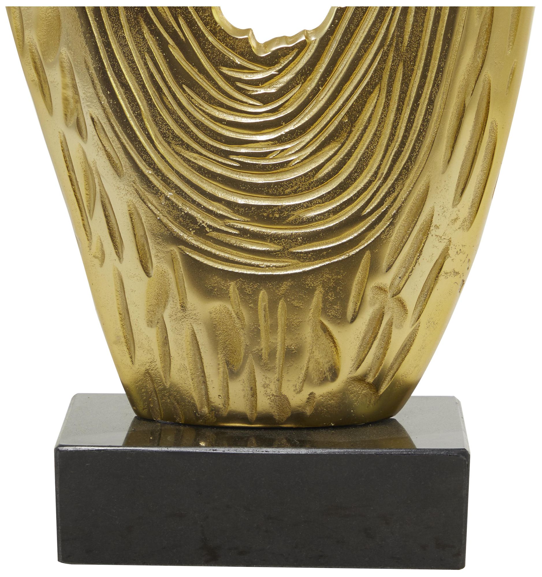 Image 3 Gold Aluminum Metal Contemporary Sculpture, 15" x 5" x 50" more views