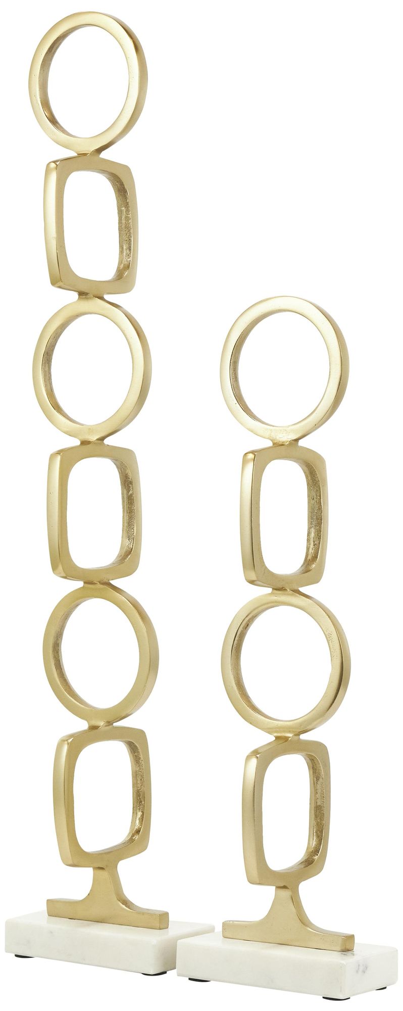 Image 5 Gold Aluminum Metal Contemporary Sculpture, S/2 28", 19"H more views