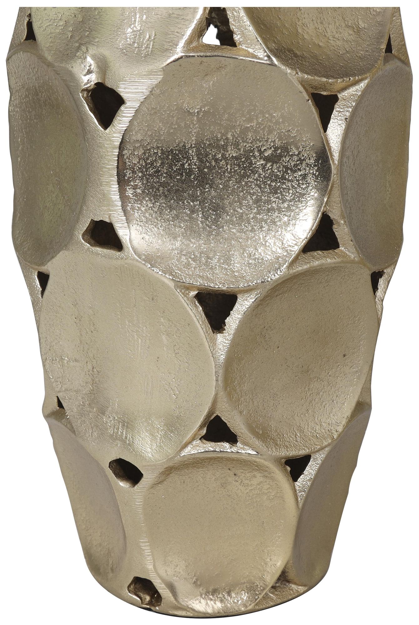 Image 3 Gold Aluminum Metal Contemporary Vase, S/2 13", 11"H more views