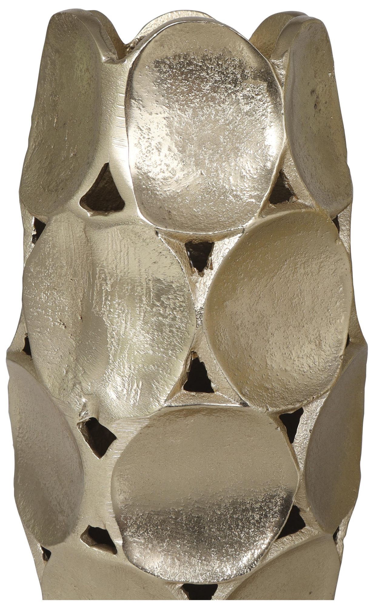 Image 4 Gold Aluminum Metal Contemporary Vase, S/2 13", 11"H more views