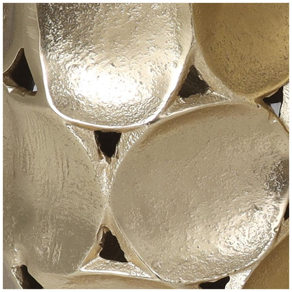 Gold Aluminum Metal Contemporary Vase, S/2 13", 11"H