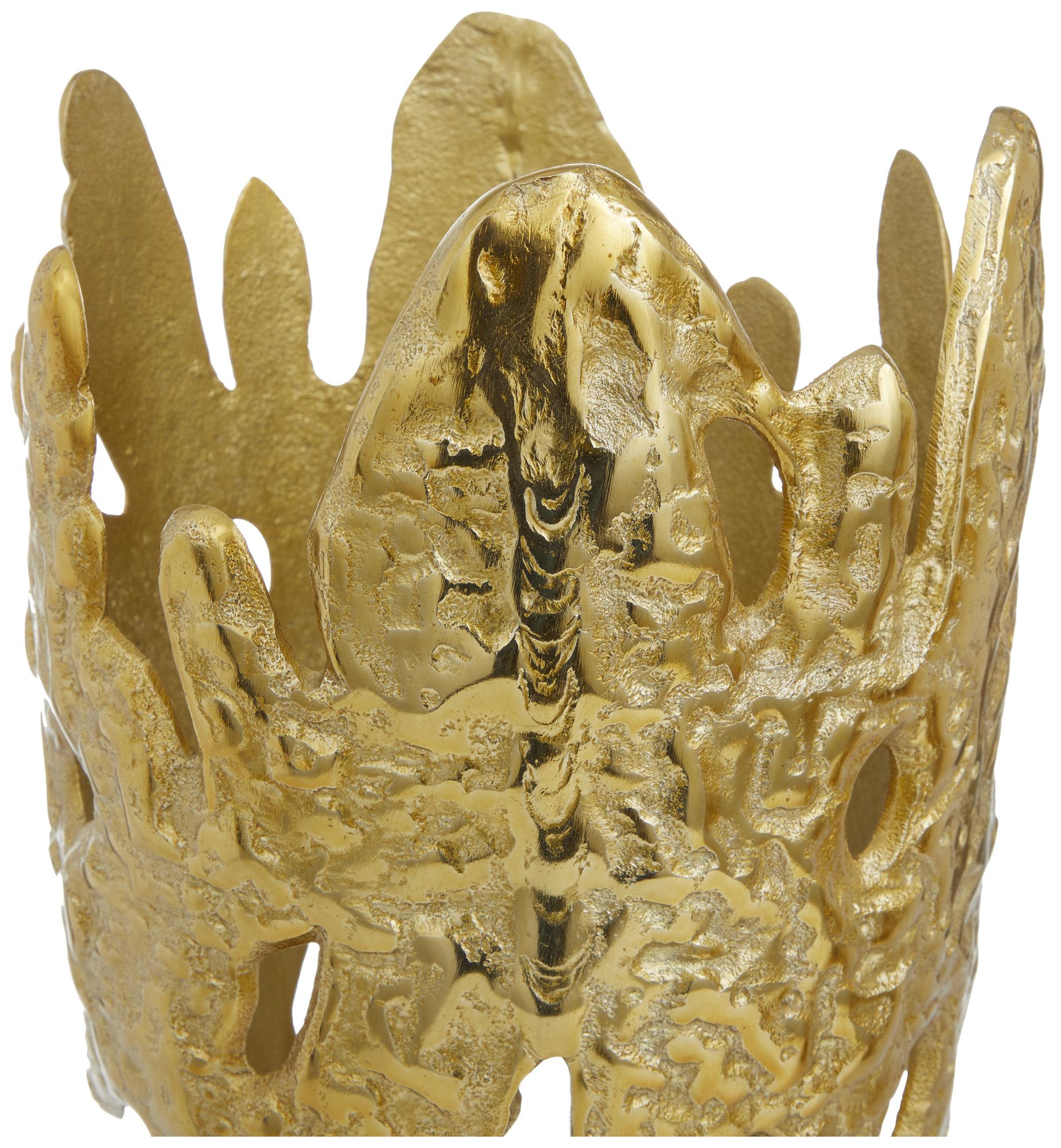 Image 3 Gold Aluminum Metal Contemporary Vase, S/2 20", 15"H more views