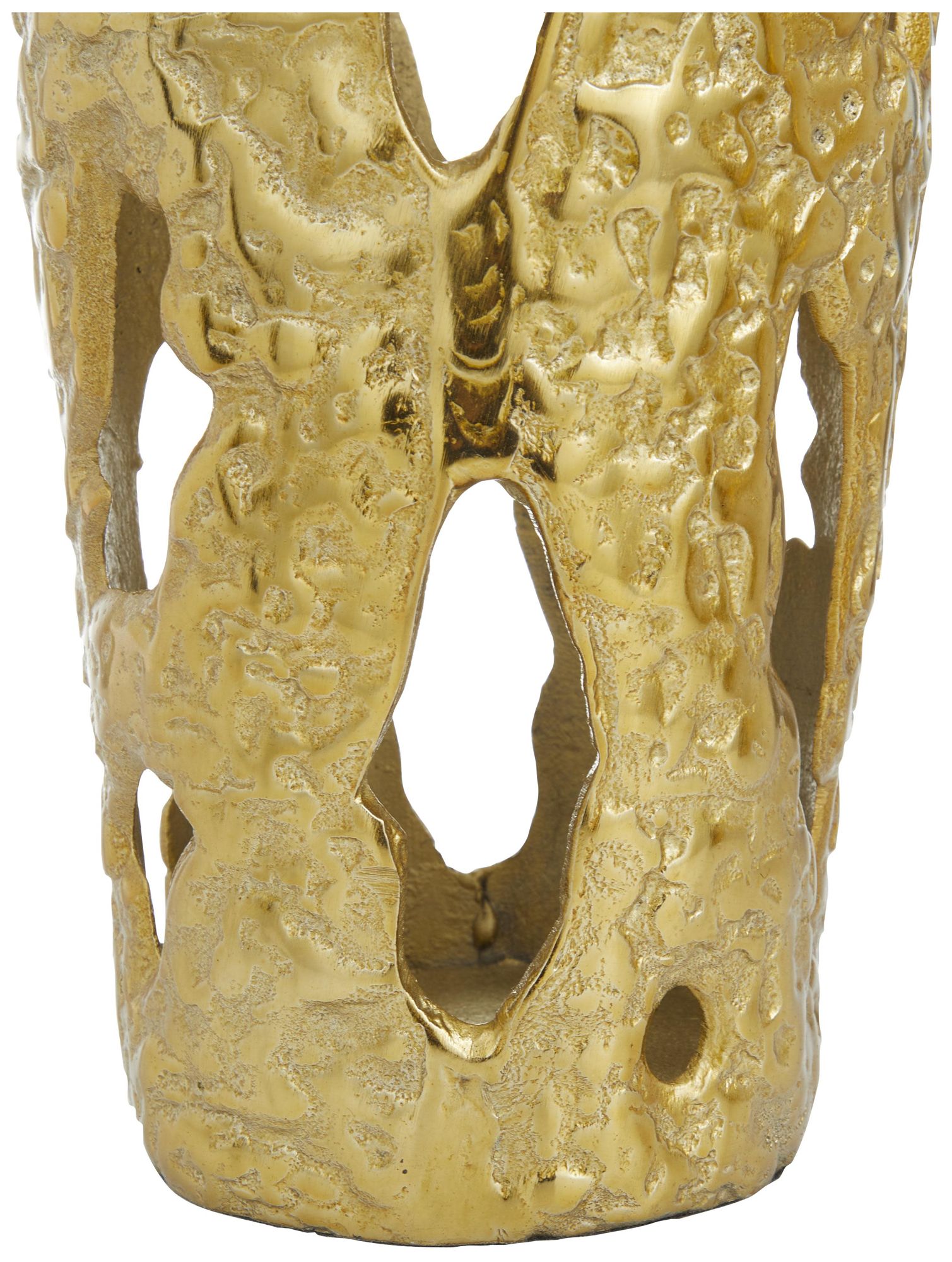 Image 4 Gold Aluminum Metal Contemporary Vase, S/2 20", 15"H more views
