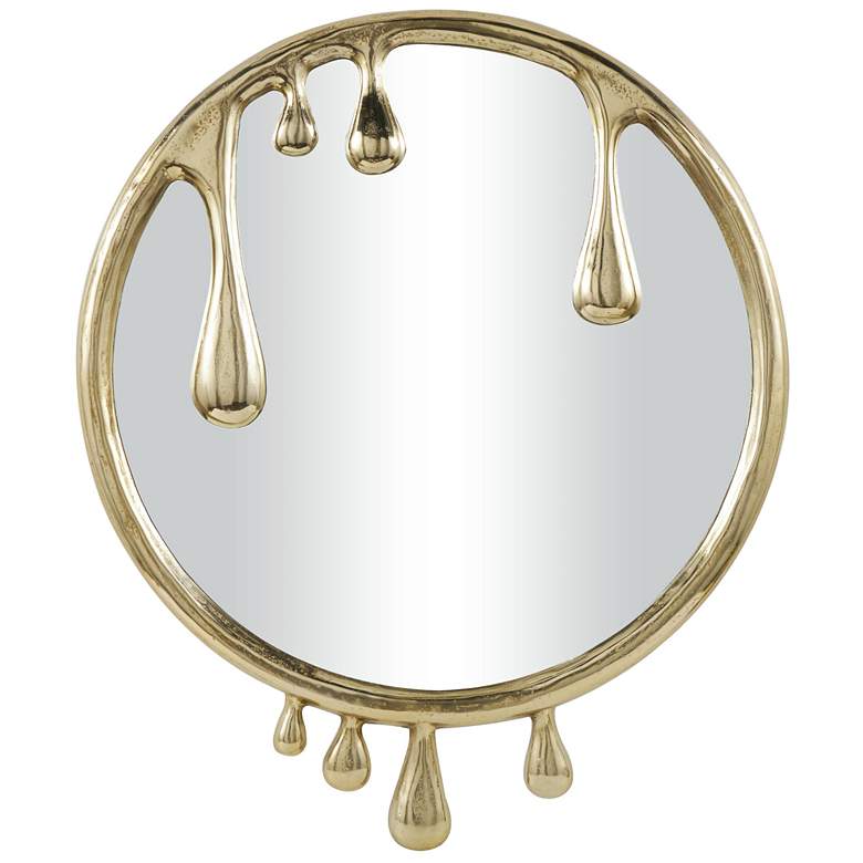 Image 1 Gold Aluminum Metal Contemporary Wall Mirror, 36" x 1" x 43"