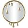 Gold Aluminum Metal Contemporary Wall Mirror, 36" x 1" x 43"