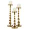 Gold Aluminum Metal Decorative Candle Holder, Set of 3 19", 17", 14"H