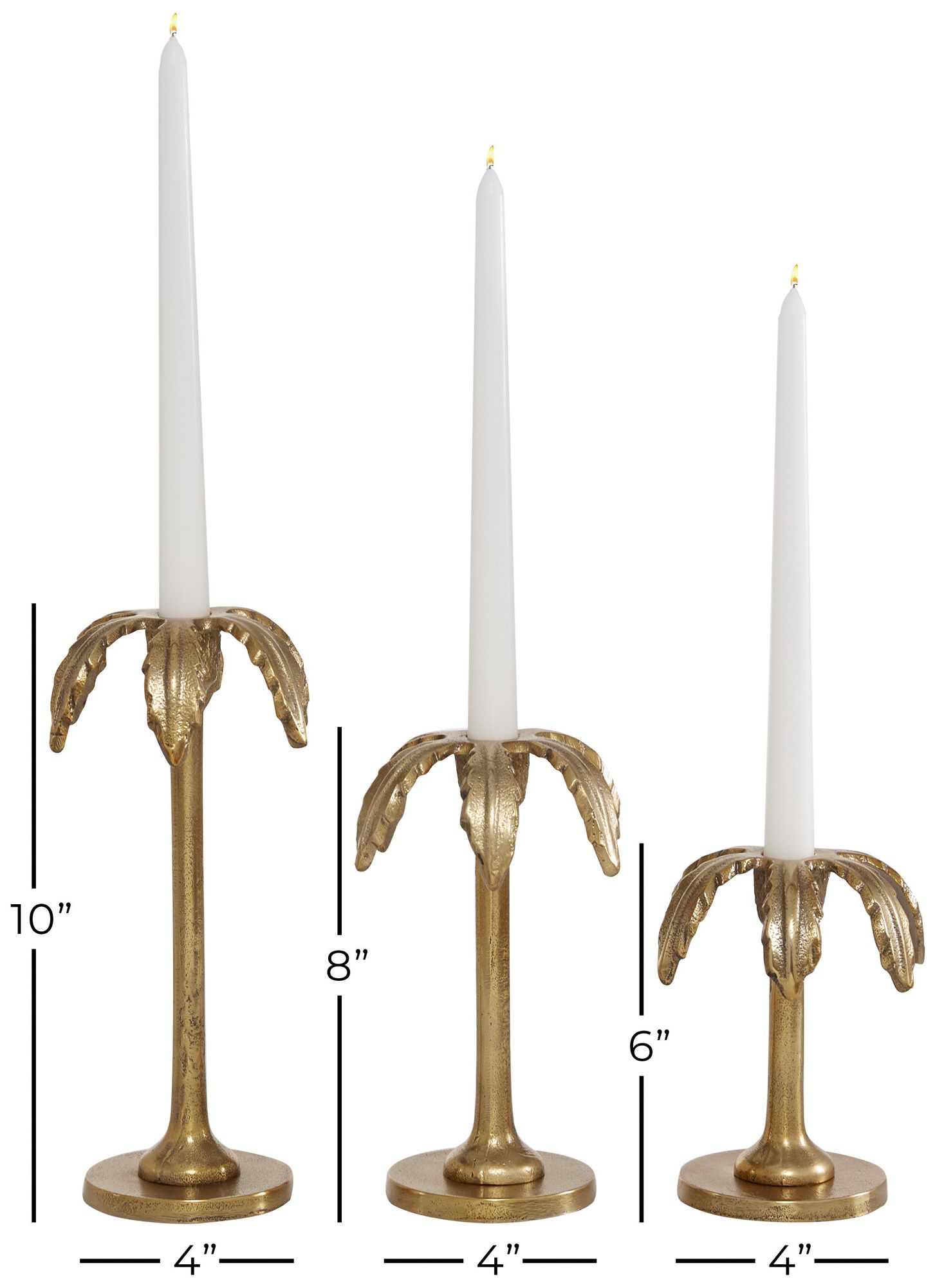 Image 6 Gold Aluminum Metal Glam Candle Holder, more views