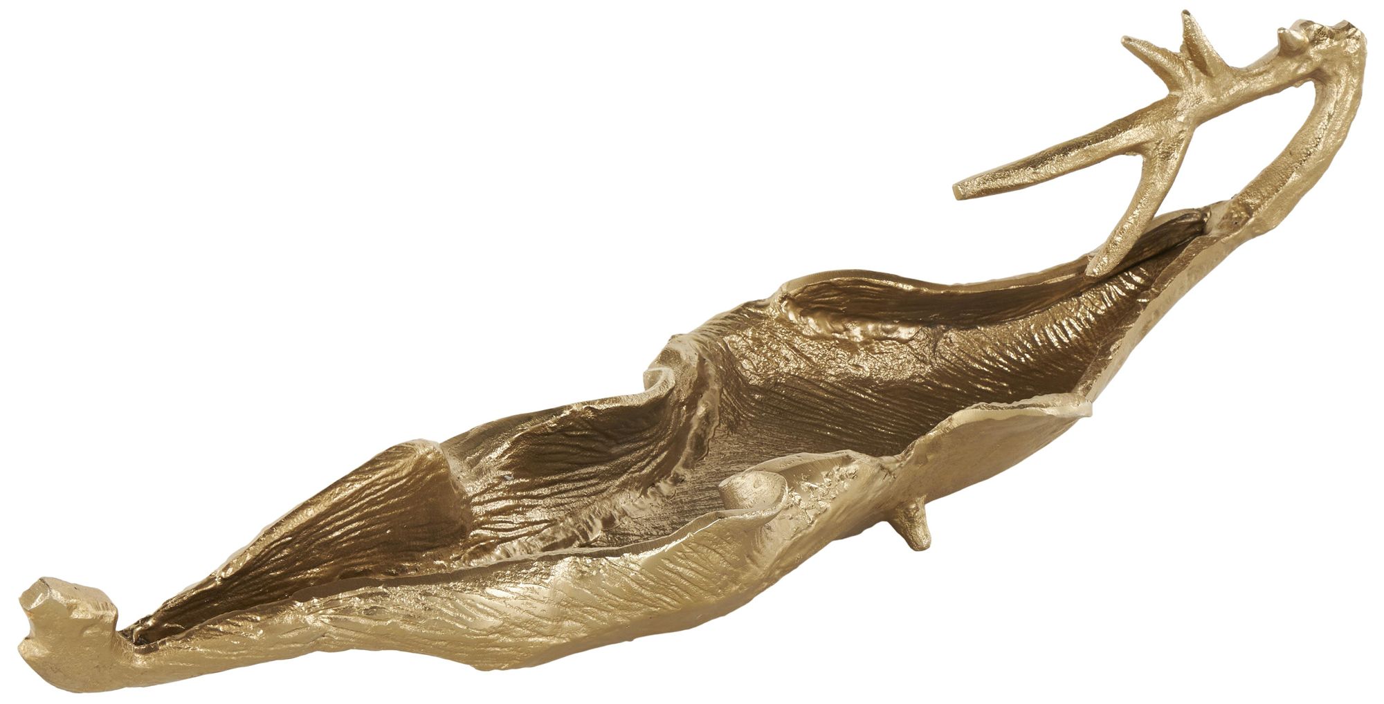 Image 2 Gold Aluminum Metal Glam Decorative Bowl, 27" x 9" x 8"